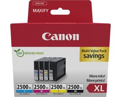 Canon pgi-2500xl 9254B010 inktcartridge - 4 stuk(s) - Origineel - Hoog (XL) rendement - Zwart, Cyaan, Magenta, Geel