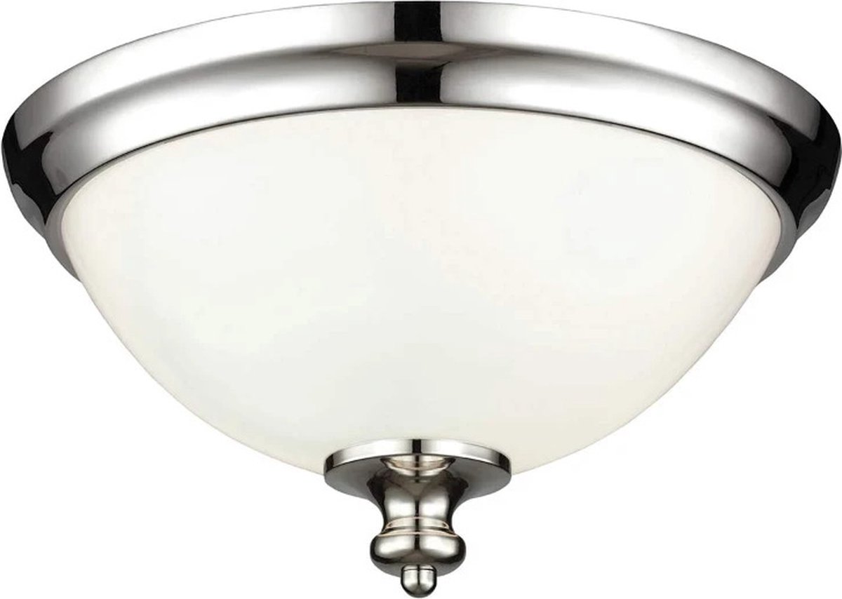 Feiss LED Plafondlamp Parkman | 2X E27 Max 60W | Dimbaar | Polished Nickel