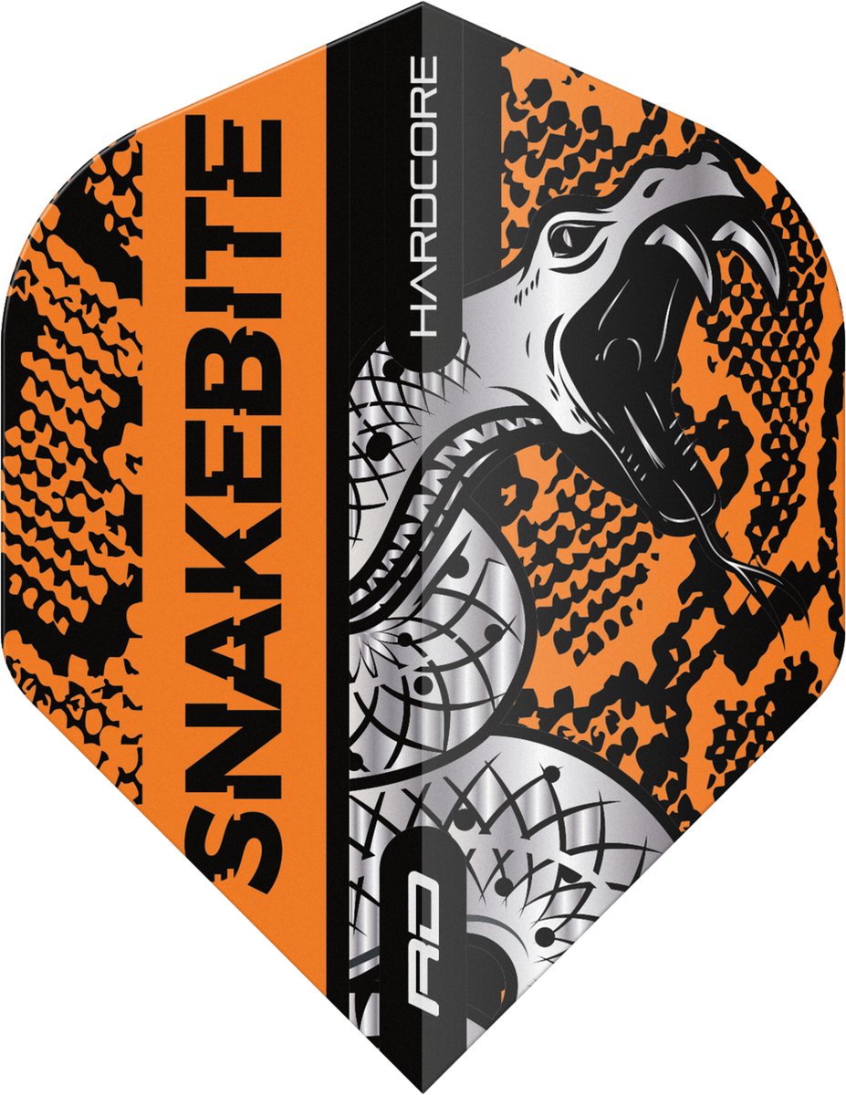 Reddragon Snakebite Hardcore Coiled Snake Dart Flights - Oranje