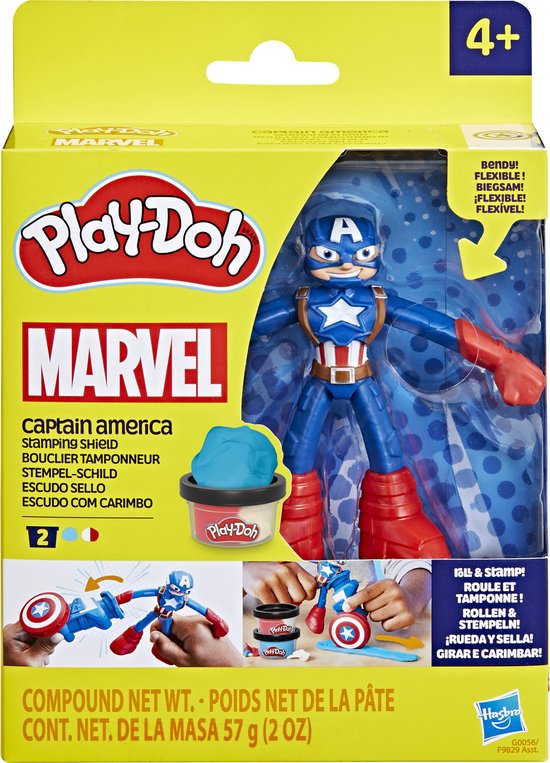 Play-Doh Marvel Captain America Stempelschild - Boetseerklei