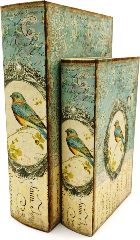 Decoratieve boekendozen, vintage boekvormige aandenkendoos Houten opbergdoos voor boeken met deksel voor woondecoratie