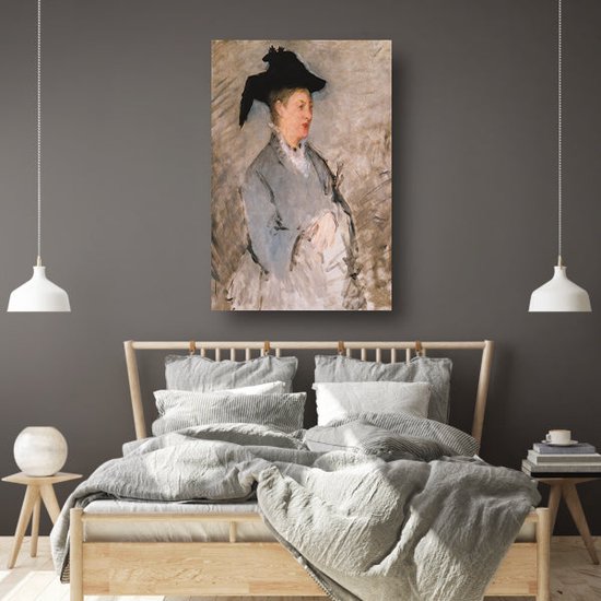 Femme - Tableaux Edouard Manet - Portrait de femme - Tableaux sur toile Maîtres anciens - Décoration murale rurale - Tableau sur toile - Accessoires de chambre toile 50x70 cm