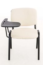 Clp Ken Bezoekersstoel - Met klaptafel - Kunstleer - Crème