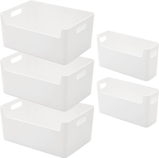 Opbergmand 10L Kunststof - Riet Look Opbergbox & Organizer Opbergmand 10L Kunststof - Riet Look Opbergbox & Organizer