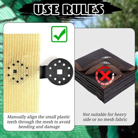 Greenhouse Nethouders - Garden -clips, broeikasklemkit | Roestbestendige stalen bevestigingsmiddelen voor schaduwdoek, mesh-netclips voor planten