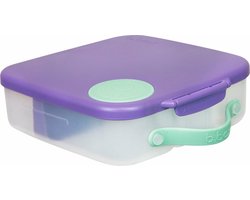 b.box Lunchbox | Jumbo Bentobox met 4 Vakken (2 Lekvrij), Afneembare Scheidingswand, Gelkoelelement | Ideaal voor School | Vanaf 3+ | Inhoud 2L