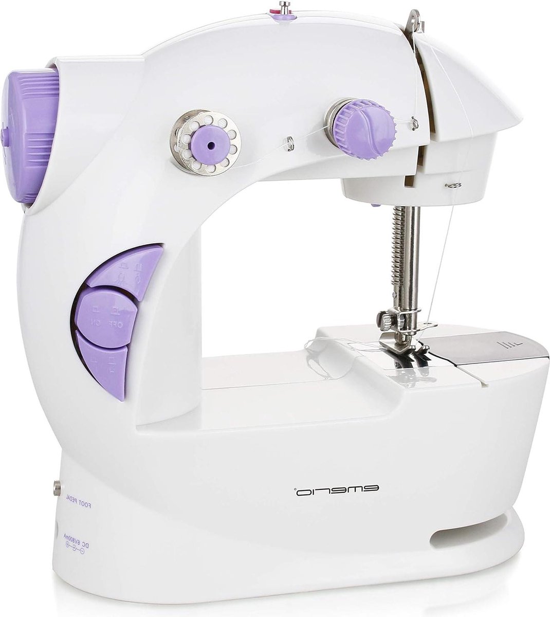 Naaimachine voor kinderen en beginners - batterijwerking - wit/lila - klein
