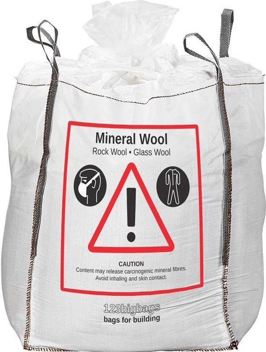 2x | Big Bag Mineraalwolzak 90x90x120 cm | 1 m³