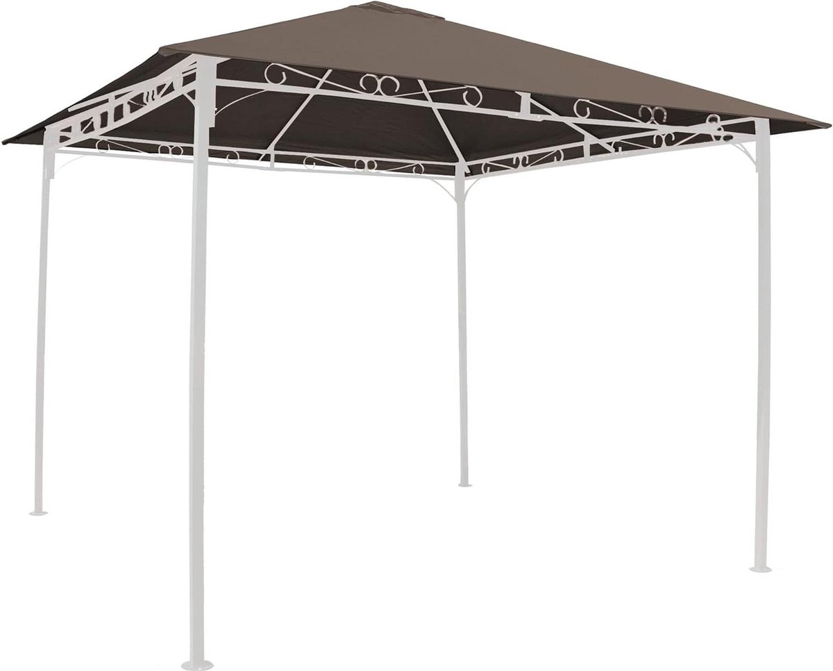Universal vervangend dak 293 x 293 cm polyester taupe - waterafstotend - UV-bescherming bruin