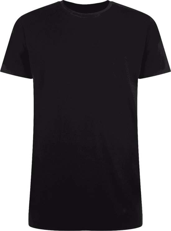 Bamboo Basics T-shirt en bambou extra long pour homme à col rond Ruben - Lot de 2 - Noir - L