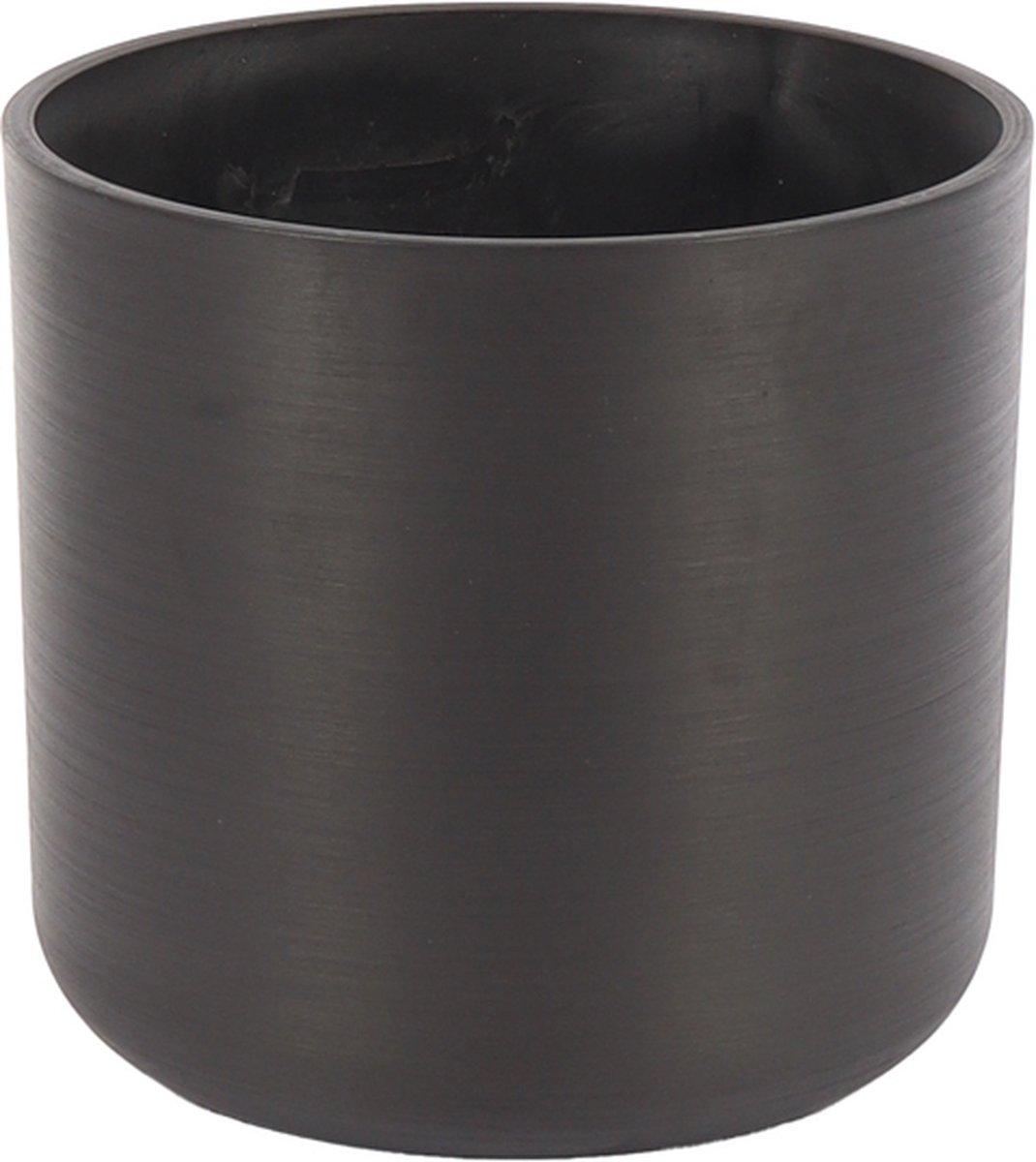 Plantenpot Ø25 cm – Houtskool Zwart – Klei-Kunststof Mengsel – Binnen & Buiten