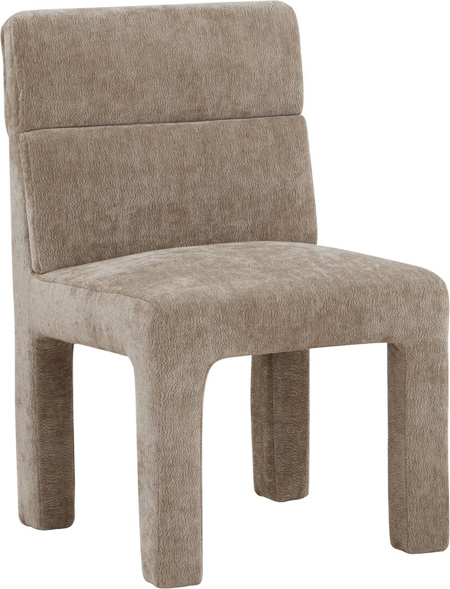 HomeBound by KY | Eetkamerstoel Dae in stof taupe | eetkamerstoel Dae