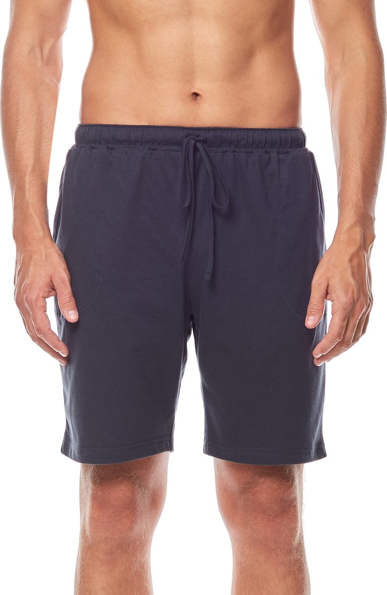 Timone TI-TI30-114-PP Heren Pajamabroek - kort - Pyjamashorts - met zakken - elastische tailleband met koord - 100% Katoen - Grafiet - XL