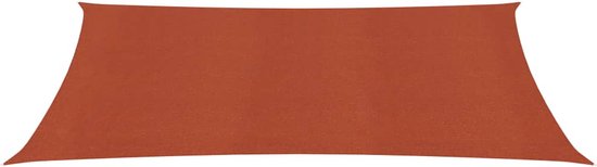 Voile d'ombrage vidaXL 160 g/m² 3 x 6 m PEHD couleur terre cuite