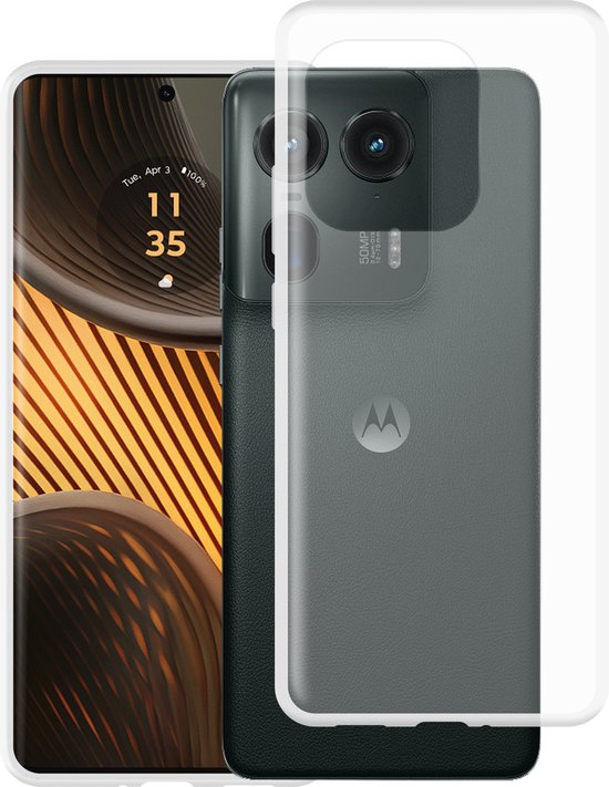 Cazy Soft TPU Case adapté pour Motorola Edge 50 Ultra - Transparent