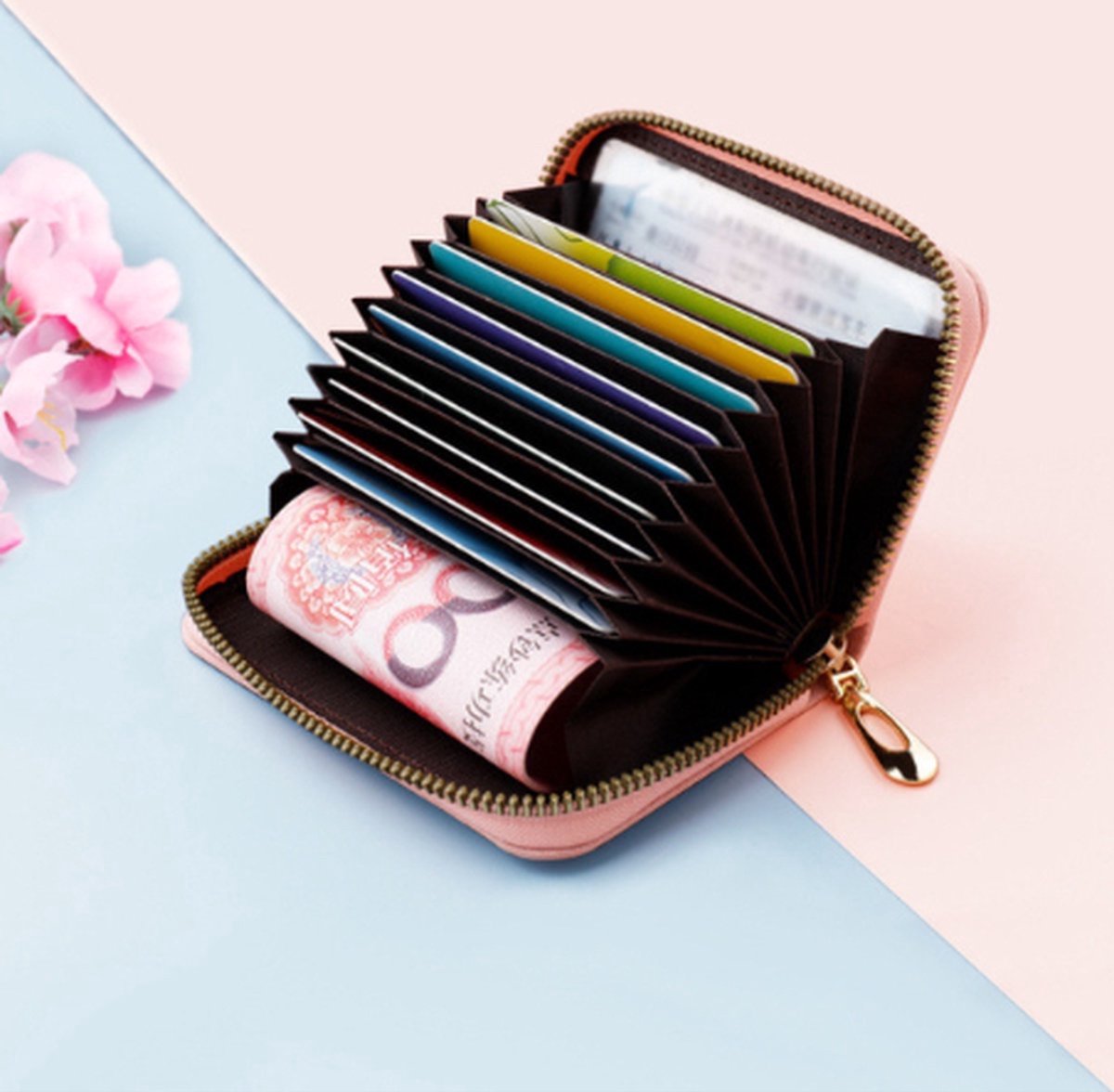 CHPN - Pasjeshouder - Creditcardhouder - Pashouder - Pasjeshoesje - Wallet - Portemonnee - Pashouder - Roze - Creditcard Houder - Pasjeshouder - Cadeau