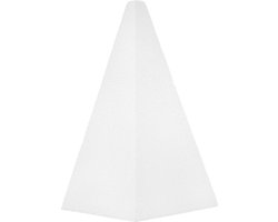 Piepschuim vorm/figuur - piramide - wit - H50 cm - groot formaat - hobby/knutsel materialen