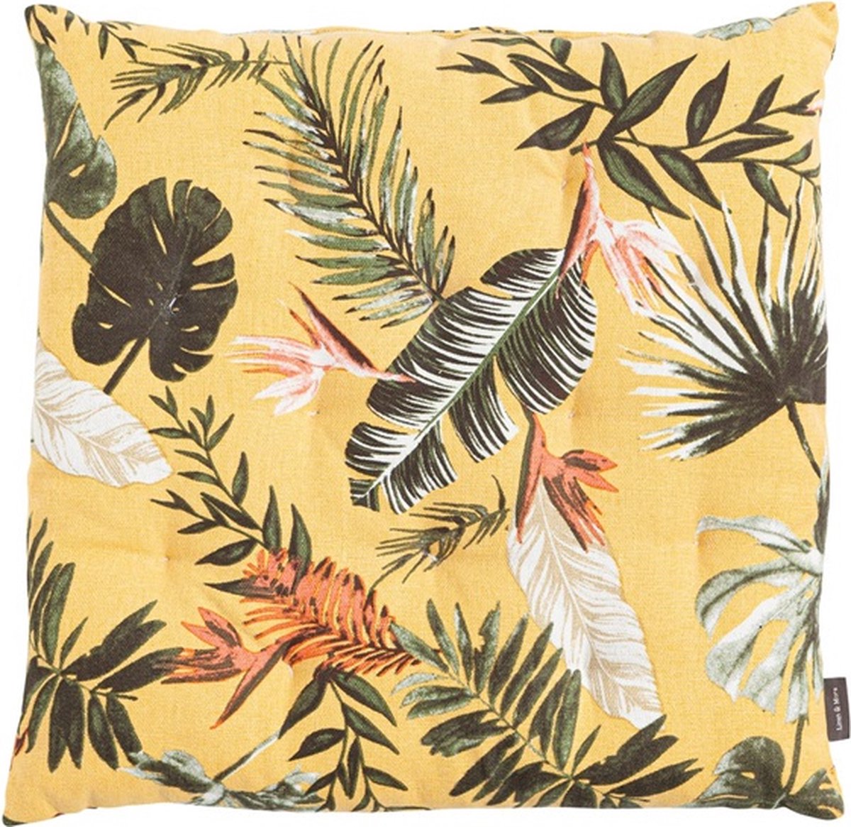 Linen & More Jungle Geel Mattress | 40 X 40 | Sierkussen Voor Woonkamer Of Slaapkamer