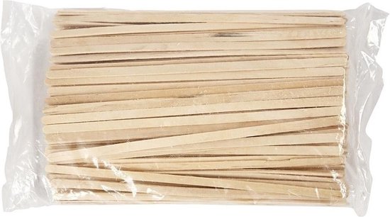 200 bâtonnets de crème glacée naturelle bâtons artisanaux 19 x 0,6 cm
