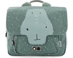 Trixie Boekentas - Mr. Hippo - Schooltas voor kleuter - Kleine schooltas - Waterafstotend - Voor Jongens en Meisjes - Groen