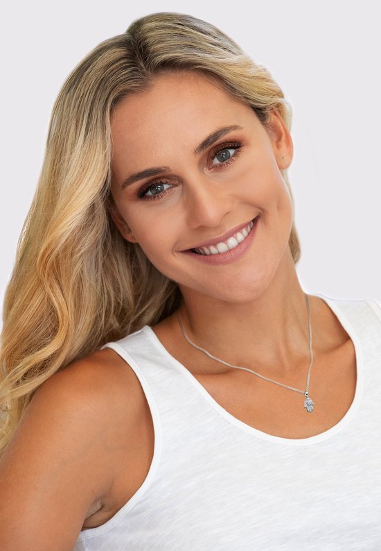 Nenalina - Halsketting - Hamsa Hand Symbol Ornament Anhänger 925 Silber - Dames