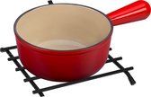 4x Sous-verres en métal noir carré 20 cm - Ustensiles de cuisine - Ustensiles de cuisine - Mettre la table - Sous-verre de casserole - Sous -verres de Casseroles et poêles/ bol en métal