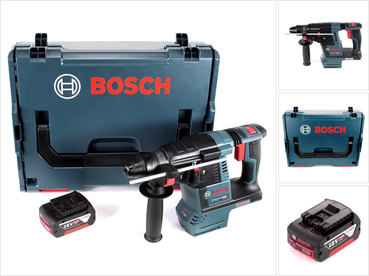 Bosch GBH 18V-26 accu boorhamer 18V 2.6J borstelloos SDS-Plus + 1x oplaadbare accu 5.0 Ah + L-Boxx - zonder oplader
