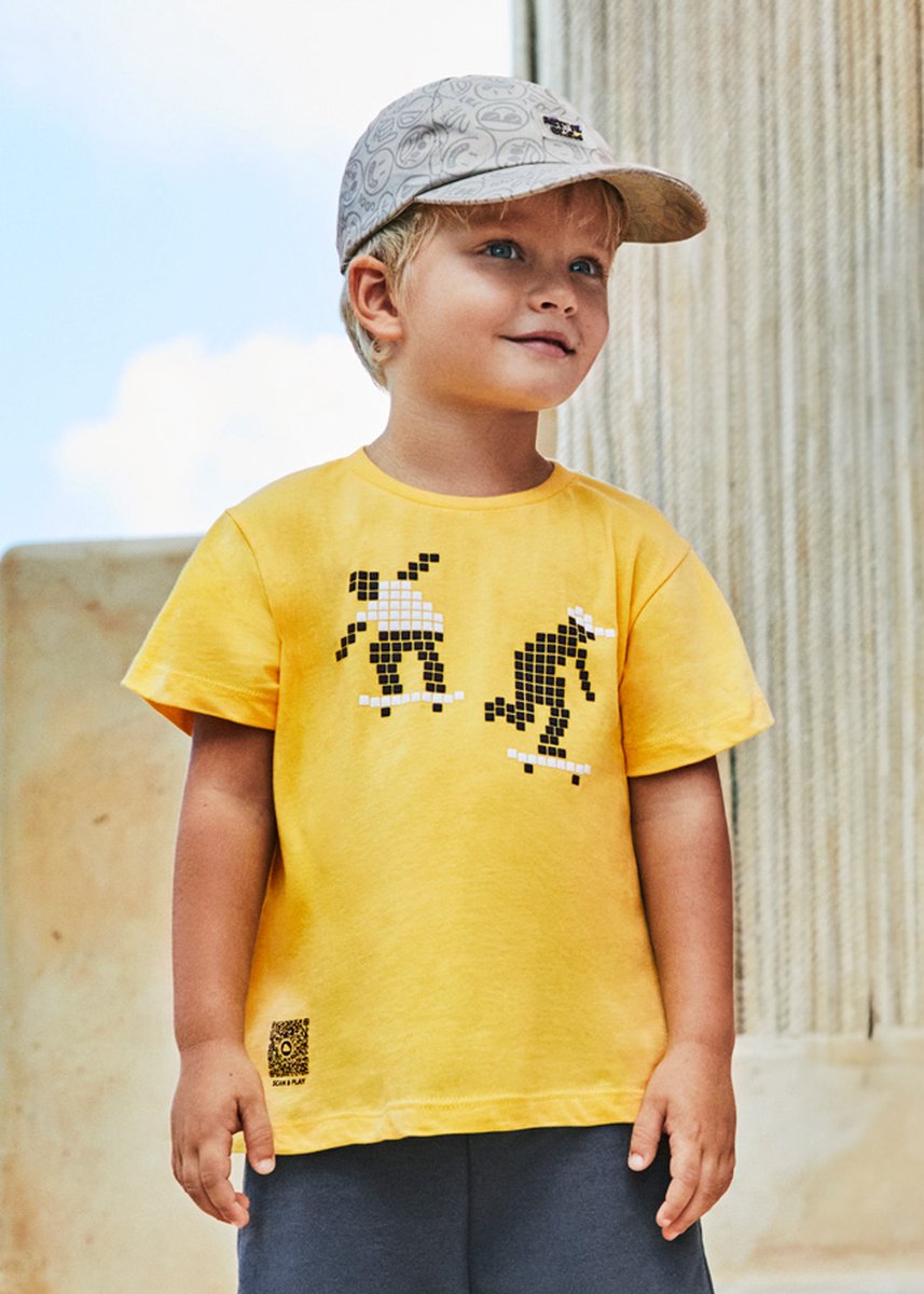 MAYORAL - T-shirt - Maat 110 - Jongens - Geel -
