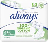 Always Maandverband Bio Cotton Protection Ultra Normal met Vleugels 12 stuks