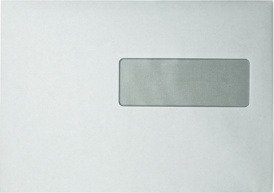 Wit C5-envelop met venster rechts.