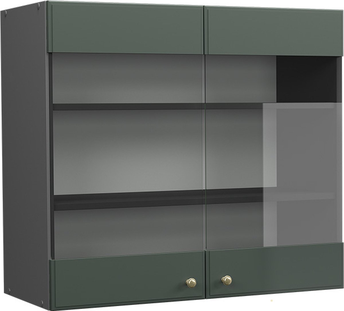 Vicco Eenpersoonskeuken Fame-Line, Groen-Goud Land/Goud Power Eik, 140 cm zonder werkblad Vicco Eenpersoonskeuken Fame-Line, Groen-Goud Land/Goud Power Eik, 140 cm zonder werkblad