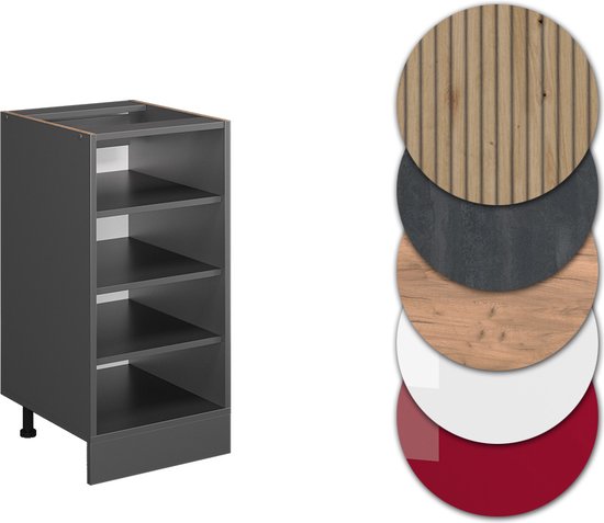 Vicco Keukenmeubel Rline 40cm Met Lades, Zonder Pt Antraciet Vicco Keukenmeubel Rline 40cm Met Lades, Zonder Pt Antraciet