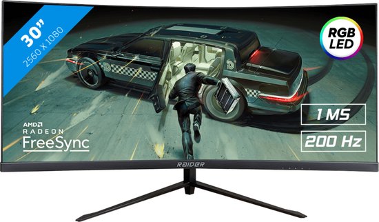 Foto: Raider ultra wide gaming monitor curved 30 inch 200hz 1 ms 2560x1080