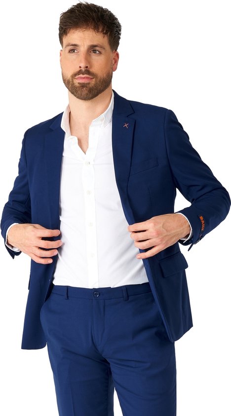 OppoSuits Daily Dark Blue Costume decontracte pour homme Blauw Marine Taille EU 48 bol