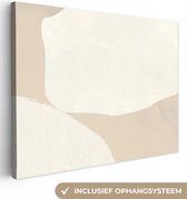 Tableau sur toile Beige - Abstrait - Moderne - 40x30 cm - Décoration murale
