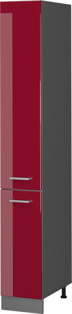 Vicco Fame-Line Hangende keukenkast, onderkast, hoekkast voor in de keuken (glanzend wit, hoge apothekerskast, 30 cm
