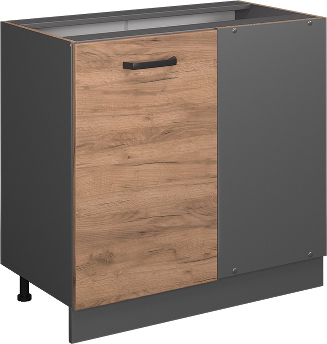 Vicco R-Line Hoekkast – 86 cm zonder werkblad Krachtige eik goud Goudkleurig Eiken/Antraciet