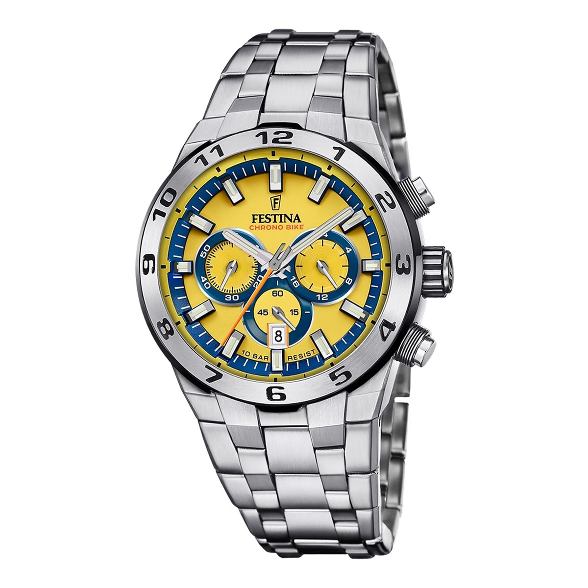 Festina F20670-4 Heren Horloge - Mineraalglas - Roestvrijstaal-Staal - Zilverkleurig - Ø 44.5 mm - Automatisch - Vouw-Vlindersluiting - 10 ATM (zwemmen)