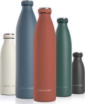 LARS NYSØM - 'Ren' Roestvrijstalen drinkfles 1000ml - BPA-vrije geïsoleerde waterfles - voorSport, Fiets, Volwassene, Kids - Brick Red
