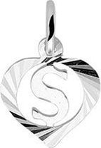 Robimex Collection Hanger Hart Letter S - Zilver