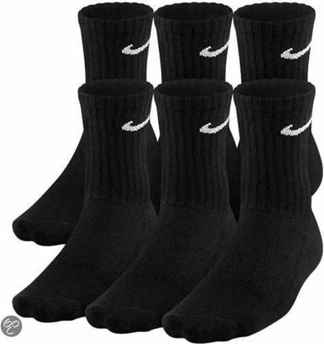 Nike 6-pack sokken zwart maat 38-42 | bol
