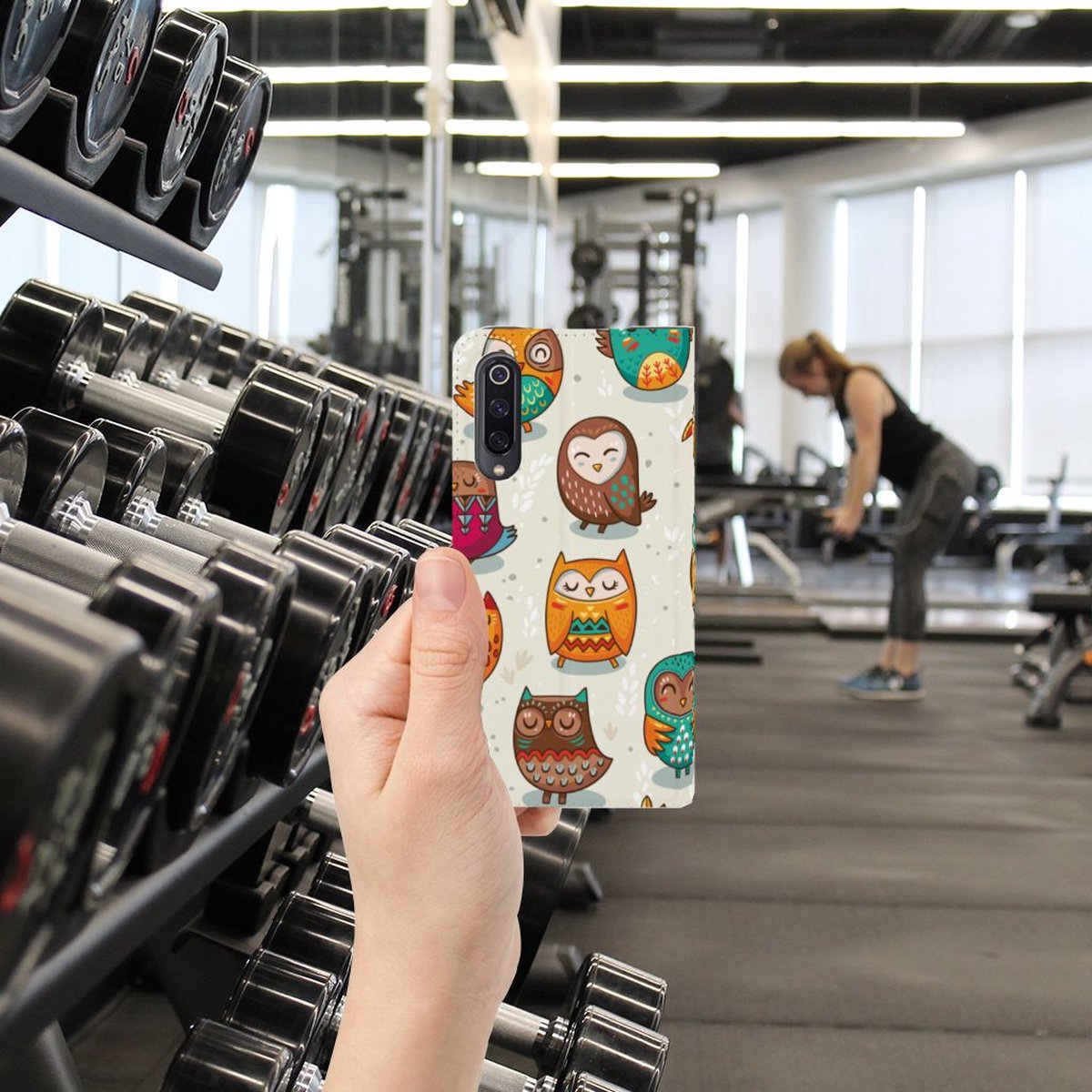 Xiaomi Mi 9 Hoesje maken Vrolijke Uilen