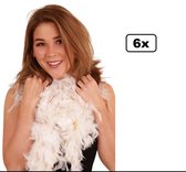 6x Boa luxe wit/goud 75 gram 180cm