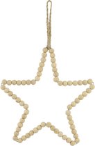 Ster kralen wanddecoratie SHELLY | kralen - beige