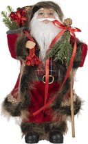 Kerstdecoratie Beeld Kerstman 15*11*30 cm Rood Kunststof Decoratief Figuur Decoratieve Accessoires Kerstdecoratie voor Binnen