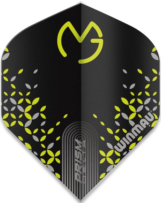 WINMAU Alpha Michael Van Gerwen MvG Logo Zwart en grijs Extra dik Dartvluchten - 1 set per pakket (3 vluchten in totaal WINMAU Alpha Michael Van Gerwen MvG Logo Zwart en grijs Extra dik Dartvluchten - 1 set per pakket (3 vluchten in totaal