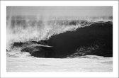 Walljar - Surfer - Muurdecoratie - Poster met lijst