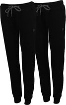 2-Pack Donnay Joggingbroek met Elastiek Carolyn - Sportbroek - Dames - Maat XL -Zwart