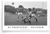 Walljar - De Graafschap - Volendam '73 - Zwart wit poster