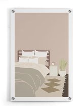 Walljar - De Slaapkamer - Muurdecoratie - Plexiglas
